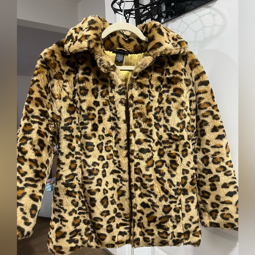 Miss Babydoll Leopard Print Teddy Jacket